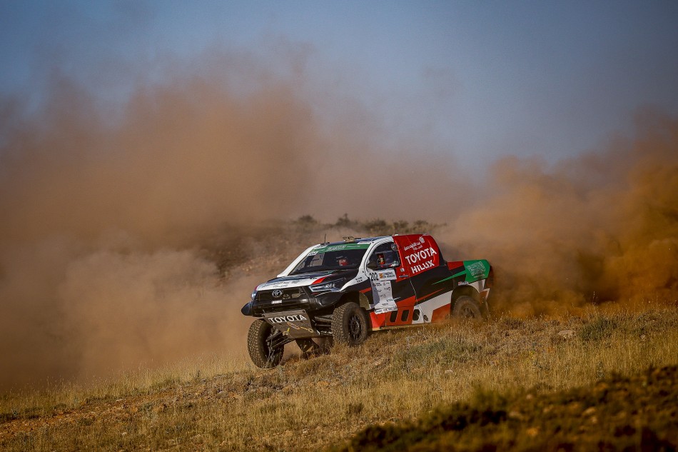  2021 FIA World Cup for Cross-Country Bajas - Baja Esoana Aragon - Y. Al Rajhi Yazeed/M. Orr, Toyota Hilux Overdrive (DPPI Media / Paulo Maria)