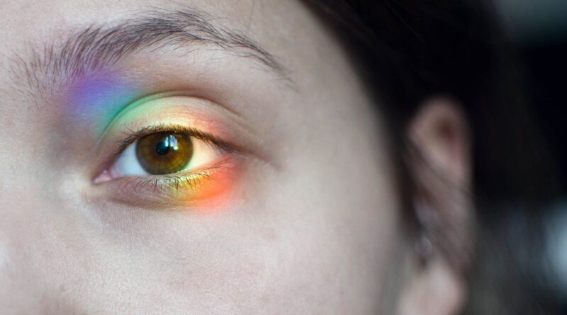 Eye Rainbow Woman Light Iris  - fotografierende / Pixabay