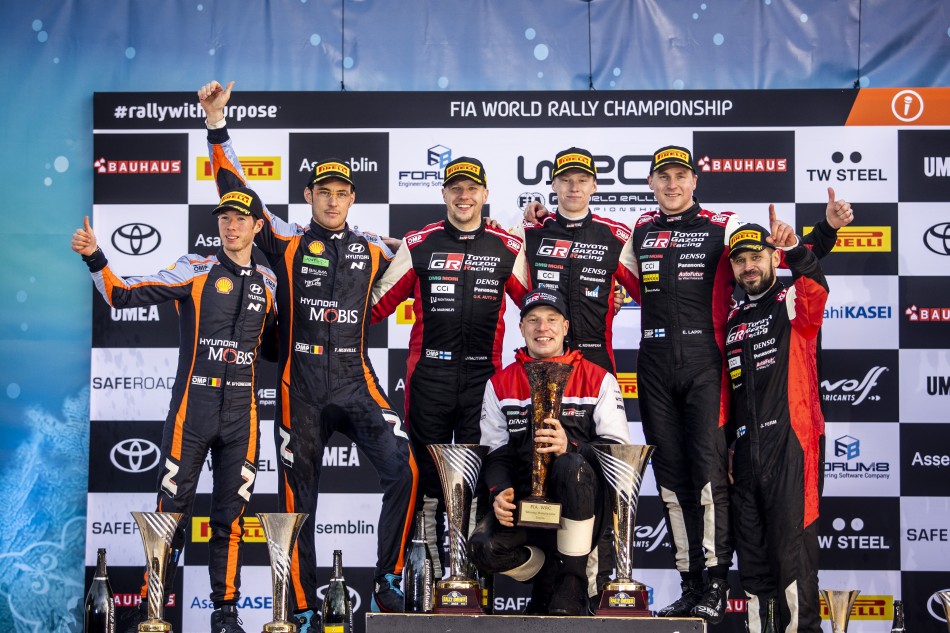 2022 WRC - Rally Sweden - Final podium (Nikos Katikis / DPPI Media)