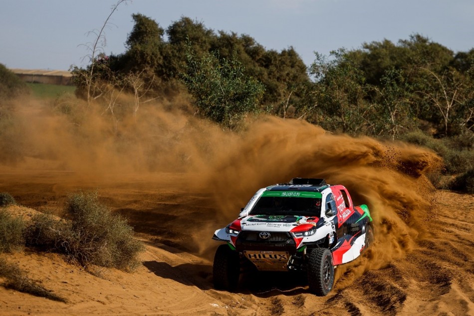 Yazeed Al-Rajhi (SAU)/Dirk Von Zitzewitz (GER), Overdrive Racing, Toyota Hilux Overdrive, at the Rallye du Maroc 2022, round three of the W2RC (Photo Julien Delfosse / DPPI).