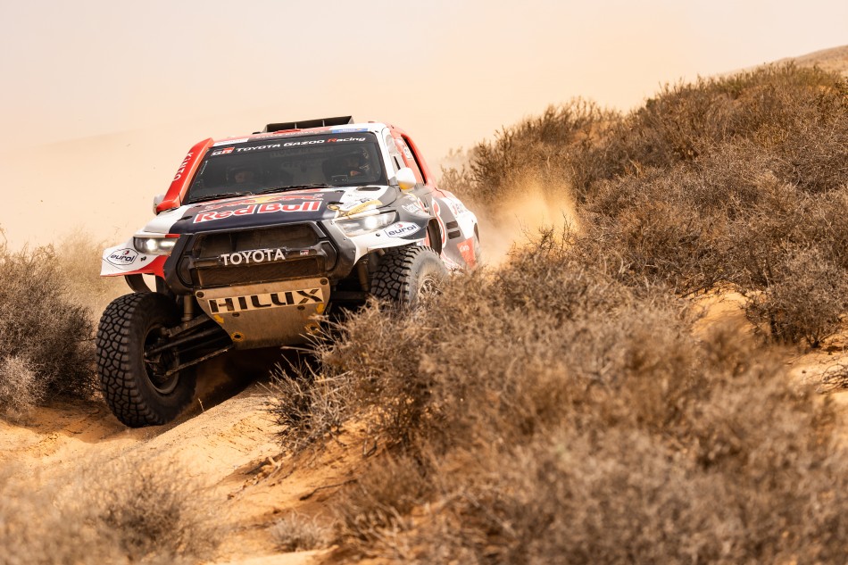 Nasser Al-Attiyah (QAT) / Mathieu Baumel (FRA), Toyota GR DKR Hilux, Toyota Gazoo Racing, during the 2022 Rallye du Maroc (photo: Germain Hazard / DPPI).