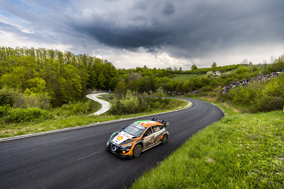 )/M. Wydaeghe (BEL), Hyundai i20 N Rally1 Hybrid, Hyundai Shell Mobis WRT (Photo: Nikos Katikis/DPPI)