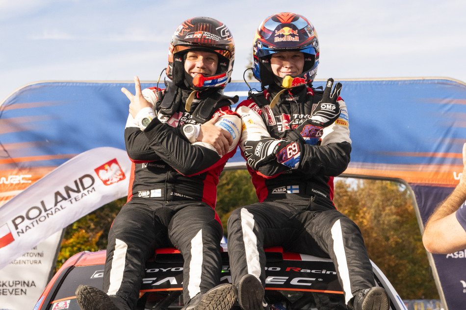 2023 WRC - Central European Rally - 2023 champions Kalle Rovanperä and Jonne Halttunen, Toyota Gazoo Racing WRT