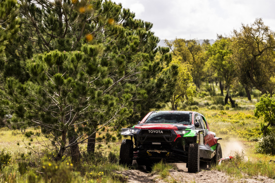 AL RAJHI Yazeed (SAU)/GOTTSHCHALK Timo (GER), Overdrive Racing, Toyota Hilux, FIA W2RC, at the 2024 BP Ultimate Rally-Raid Portugal, on April 7, 2024 (Photo Paulo Maria / DPPI)